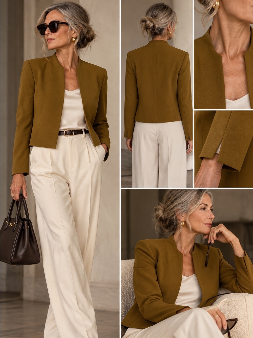 Mary McFadden Cropped Blazer Jacket – Size 12